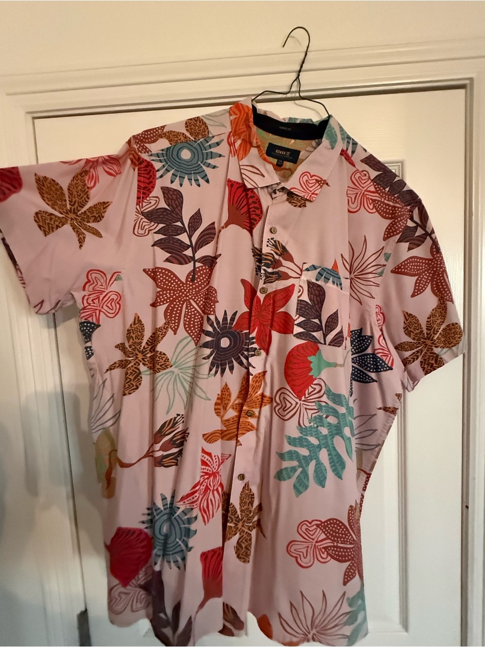 Roark Men's Floral Short-Sleeve Button-Up Shirt - Pink Multicolor
